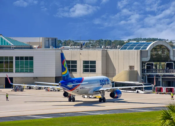 Orlando Floride Mars 2019 Vue Avion Depuis Spirit Airlines Porte — Photo