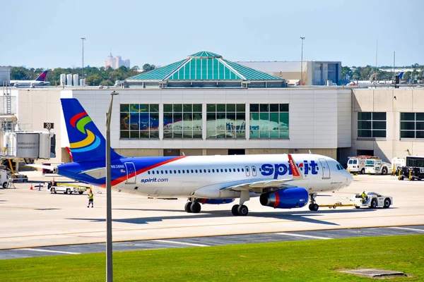 Orlando Floride Mars 2019 Vue Avion Depuis Spirit Airlines Porte — Photo