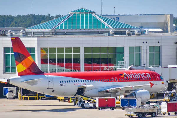 Orlando Floride Mars 2019 Vue Des Avions Depuis Avianca Airlines — Photo