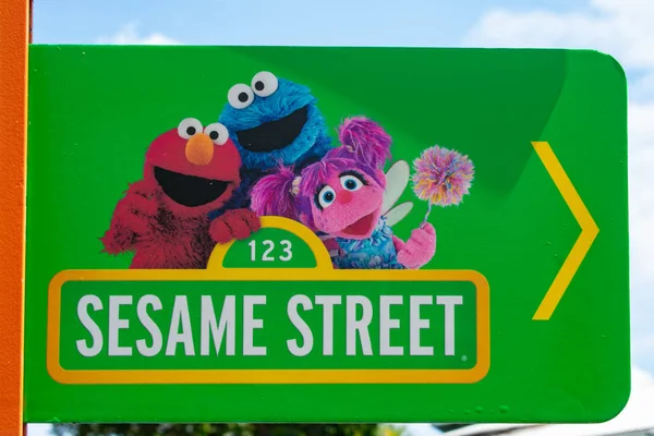 Orlando Florida Den April 2019 Sesame Street Skylt Seaworld International — Stockfoto