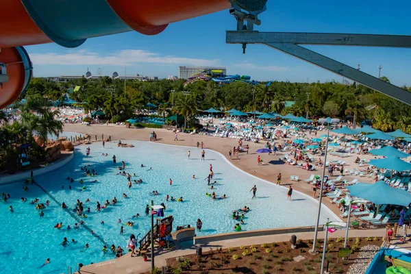 Orlando Floride Avril 2019 Vue Dessus Attraction Boucle Karekare Piscine — Photo