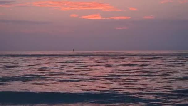 Clearwater Florida Aprile 2019 Colorato Tramonto Sul Mare Clearwater Beach — Video Stock