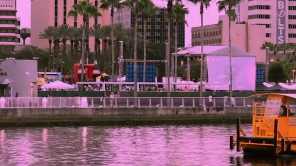 Tampa Bay Florida Marzo 2019 Taxi Acqueo Navigando Sul Fiume — Video Stock