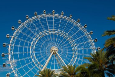 Orlando, Florida. 16 Mayıs 2019. Orlando Eye sürüş deneyimi. Icon Park Orlando'daki Tekerlek, International Drive bölgesinde 400 fit yüksekliğinde dev bir gözlem çarkıdur (3)