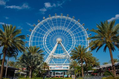 Orlando, Florida. 16 Mayıs 2019. Orlando Eye sürüş deneyimi. Icon Park Orlando'daki Tekerlek, International Drive bölgesinde 400 fit yüksekliğinde dev bir gözlem çarkıdır (5).