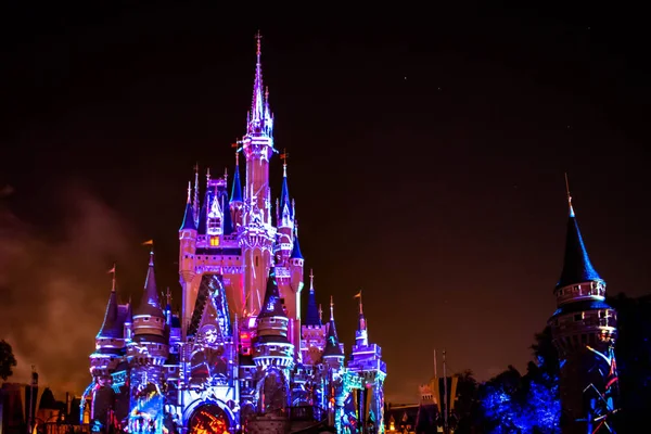 Orlando Florida May 2019 Happily Ever Spectacular Fireworks Show Cinderella — Stock Photo, Image