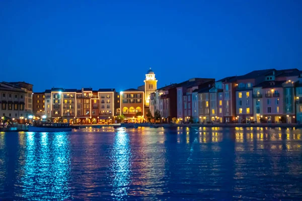 Orlando Florida Mayo 2019 Coloridos Edificios Junto Muelle Sobre Fondo — Foto de Stock