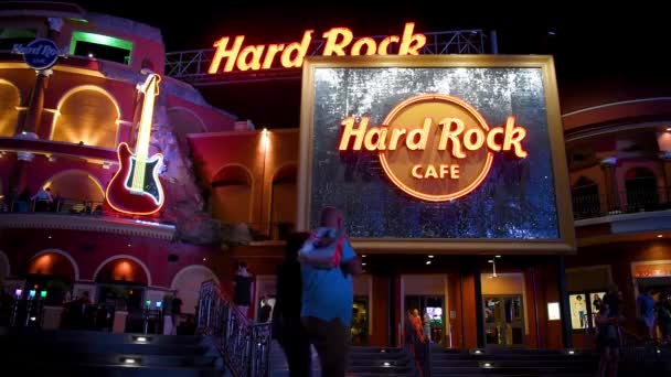 Orlando Florida Május 2019 Emberek Gyaloglás Előtt Hard Rock Cafe — Stock videók