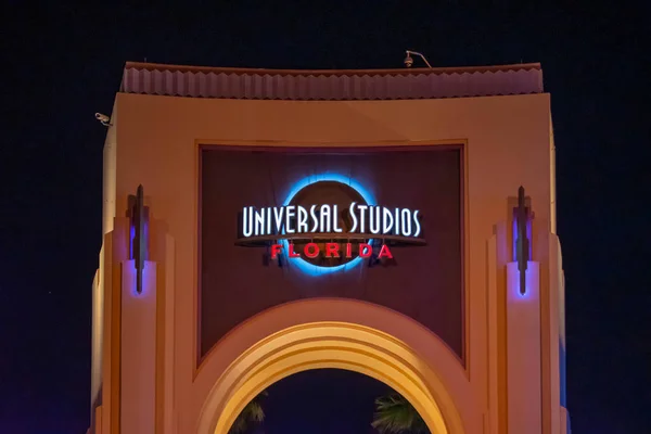 Orlando Floride Mai 2019 Vue Dessus Arche Universal Studios Nuit — Photo