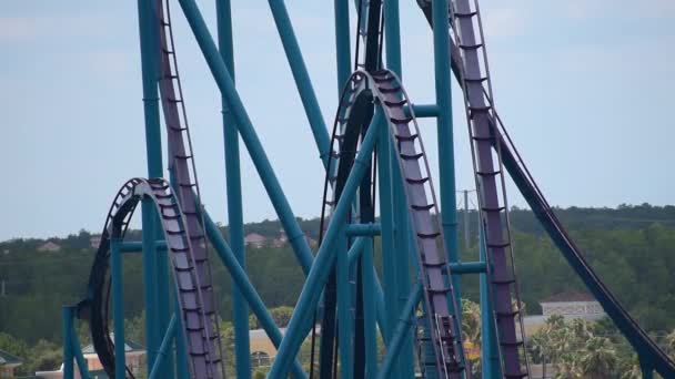 Orlando Florida Haziran 2019 Seaworld Muhteşem Mako Rollercoaster Keyfini Çıkaran — Stok video