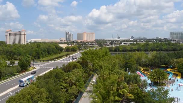 Orlando Florida Juni 2019 Tijdsverloop Van Een Panoramisch Uitzicht International — Stockvideo