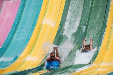 Orlando, Florida. 01 Temmuz 2019. İnsanlar Aquatica 4 inanılmaz Tamauta Racer cazibe zevk