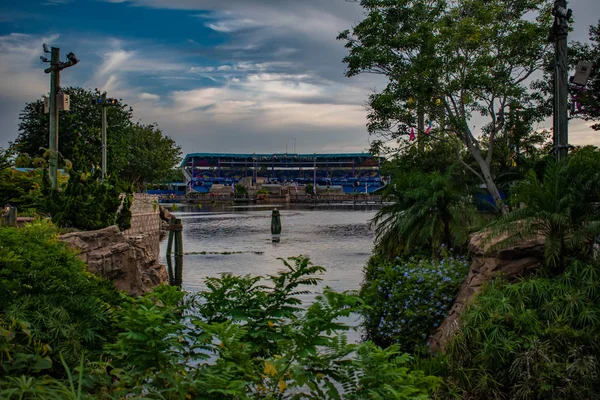 Orlando Florida Junio 2019 Hermosa Vista Del Estadio Bayside Lago —  Fotos de Stock