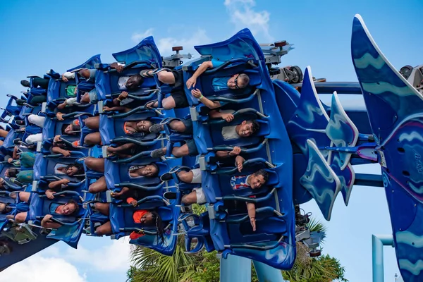 Orlando Florida Junio 2019 Gente Emocionada Disfrutando Montaña Rusa Manta — Foto de Stock