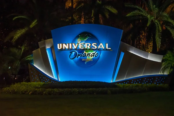 Orlando Florida Junio 2019 Ilumine Logotipo Universal Orlando Fondo Palmeras — Foto de Stock