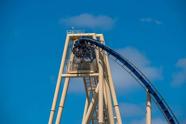 Tampa Bay Florida July 2019 Top View Amazing Montu Rollercoaster — Stock Photo, Image