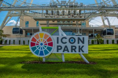 rlando, Florida 'da. 05 Temmuz 2019 Uluslararası sürücü alanında Icon Park 'ı imzala.