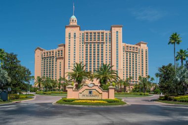 Orlando, Florida 'da. 16 Temmuz 2019. John yaung Parkway bölgesinde JW Marriott Otelin panoramik manzarası 9