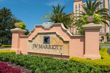 Orlando, Florida 'da. 16 Temmuz 2019. John yaung Parkway bölgesinde J W Marriott kısmi görünümü 1