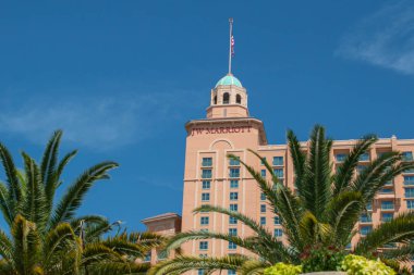 Orlando, Florida 'da. 16 Temmuz 2019. John yaung Parkway bölgesinde J W Marriott 'un üst görünümü 2