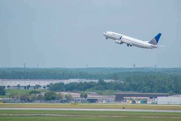 Orlando Florida Juli 2019 United Airlines Abflug Vom Internationalen Flughafen — Stockfoto