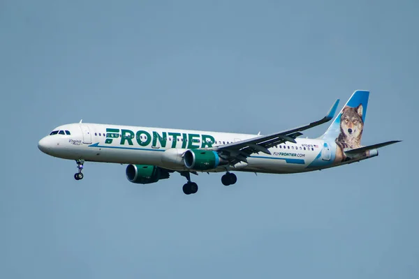 Florida July 2019 Frontier Airlines Departing Orlando International Airport — Stock Photo, Image