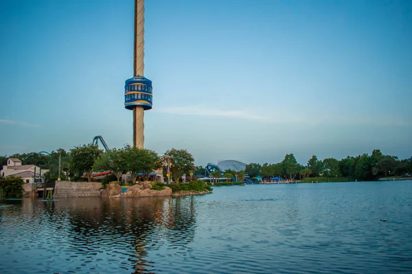 Orlando Florida Juli 2019 Panoramablick Auf Himmelsturm Und Sieben Meere — Stockfoto