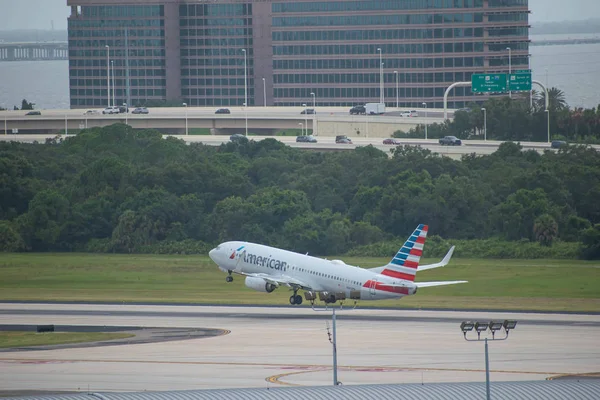 Tampa Bay Florida Juli 2019 Amerikanische Fluggesellschaften Mit Abflug Vom — Stockfoto