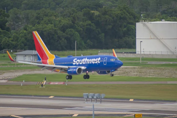 Tampa Bay Floride Juillet 2019 Southwest Airlines Arrivant Aéroport International — Photo