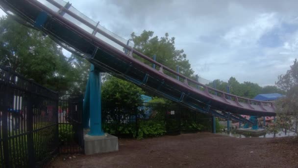 Orlando Florida Julio 2019 Gente Disfrutando Montaña Rusa Mako Seaworld — Vídeos de Stock