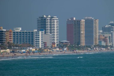 Daytona Beach Florida. Temmuz 07, 2019 ana sokak Pier 4 Daytona Beach kısmi görünümü.