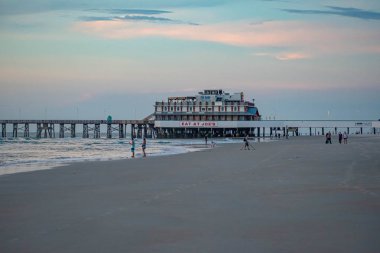 Daytona Plajı, Florida. 06 Temmuz 2019. Datytona Beach Main Street Pier 3 ' ün kısmi manzarası