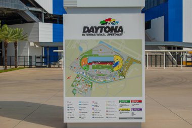 Daytona, Florida 'da. 18 Temmuz 2019. Daytona International Speedway 2 ' de renkli harita