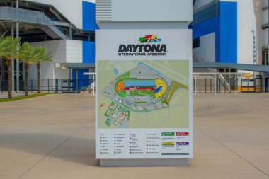Daytona, Florida 'da. 18 Temmuz 2019. Daytona International Speedway 1 ' de renkli harita
