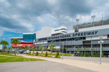 Daytona, Florida 'da. 18 Temmuz 2019. Daytona International Speedway 'in kısmi manzarası 