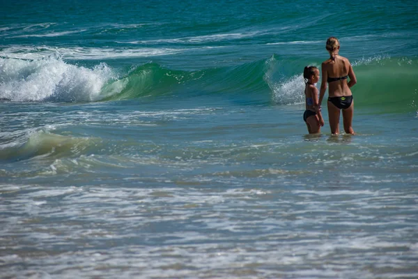 Daytona Beach Florida Julio 2019 Madre Hija Disfrutando Jugando Con —  Fotos de Stock