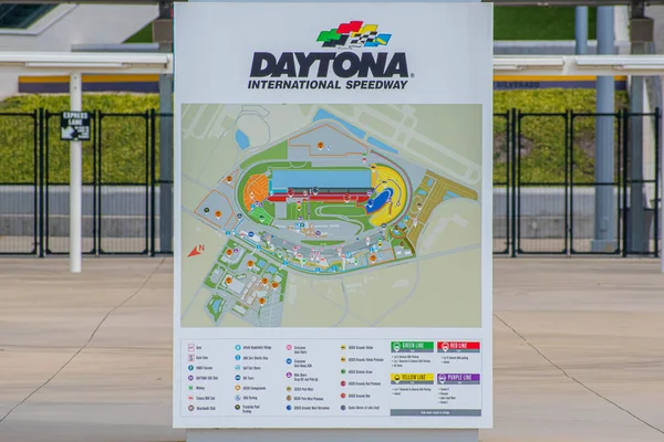 Daytona Florida Julio 2019 Vista Panorámica Daytona International Speedway Map — Foto de Stock