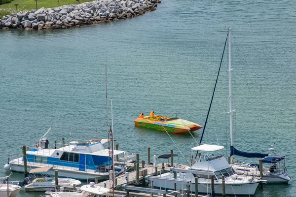 Ponce Leon Inlet Floride Juillet 2019 Vue Partielle Bateau Coloré — Photo