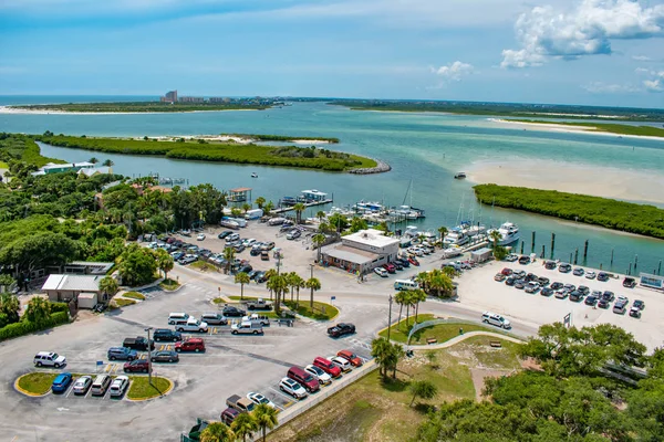 Ponce Leon Inlet Florida July 2019 Partial View Marina Lighthouse — Stock Photo, Image