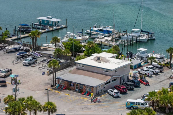 Ponce Leon Inlet Florida Julho 2019 Vista Parcial Marina Farol — Fotografia de Stock