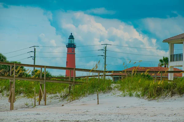 Ponce Leon Inlet Florida Julio 2019 Vista Parcial Del Faro — Foto de Stock