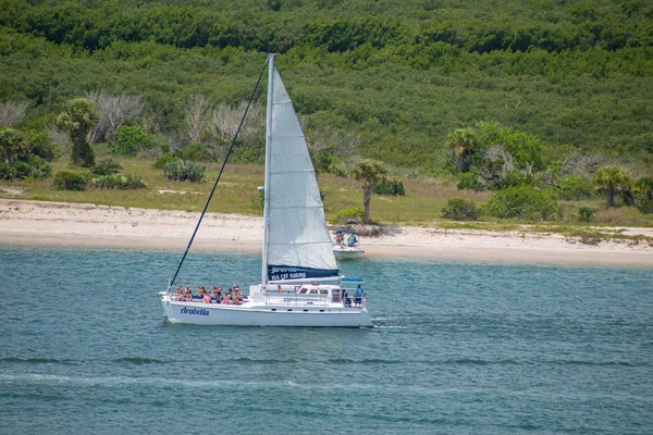 Ponce Leon Inlet Florida Július 2019 Kilátás Emberek Élvezik Vitorlázni — Stock Fotó