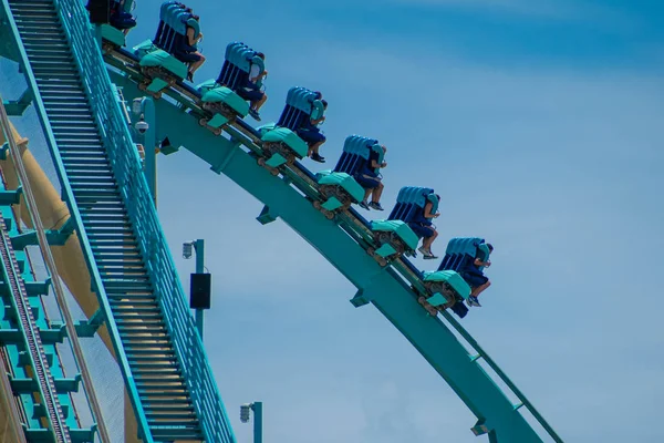 Orlando Florida July 2019 People Enjoying Riding Kraken Rollercoaster Summer — Stock Photo, Image