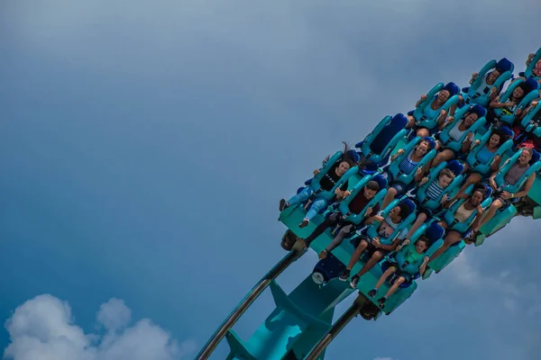 Orlando Florida July 2019 People Having Fun Amazing Kraken Rollercoaster — Stock Photo, Image