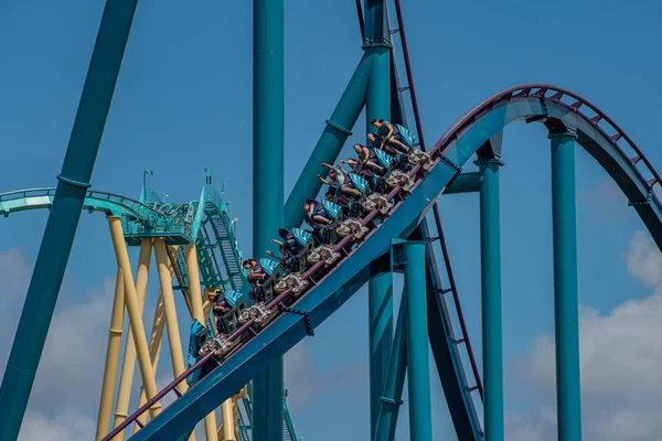 Orlando Florida Juli 2019 Mako Achterbahnfahren Sommerurlaub Bei Seaworld — Stockfoto