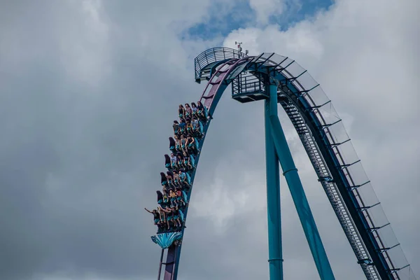 Orlando Florida July 2019 People Enjoying Riding Mako Rollercoaster Summer — Stock Photo, Image