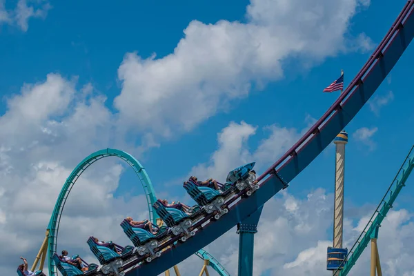 Orlando Florida Juli 2019 Mensen Die Genieten Van Paardrijden Mako — Stockfoto