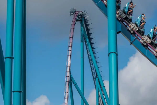 Orlando Florida Temmuz 2019 Seaworld Yaz Tatili Sırasında Mako Rollercoaster — Stok fotoğraf
