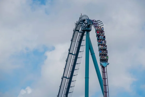 Orlando Florida July 2019 People Having Fun Riding Mako Rollercoaster — Stock Photo, Image