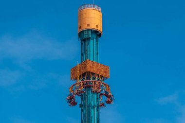 Tampa Körfezi, Florida. 08 Ağustos. 2019 Geçen tatil yaz aylarında Falcons Fury zevk İnsanlar 7